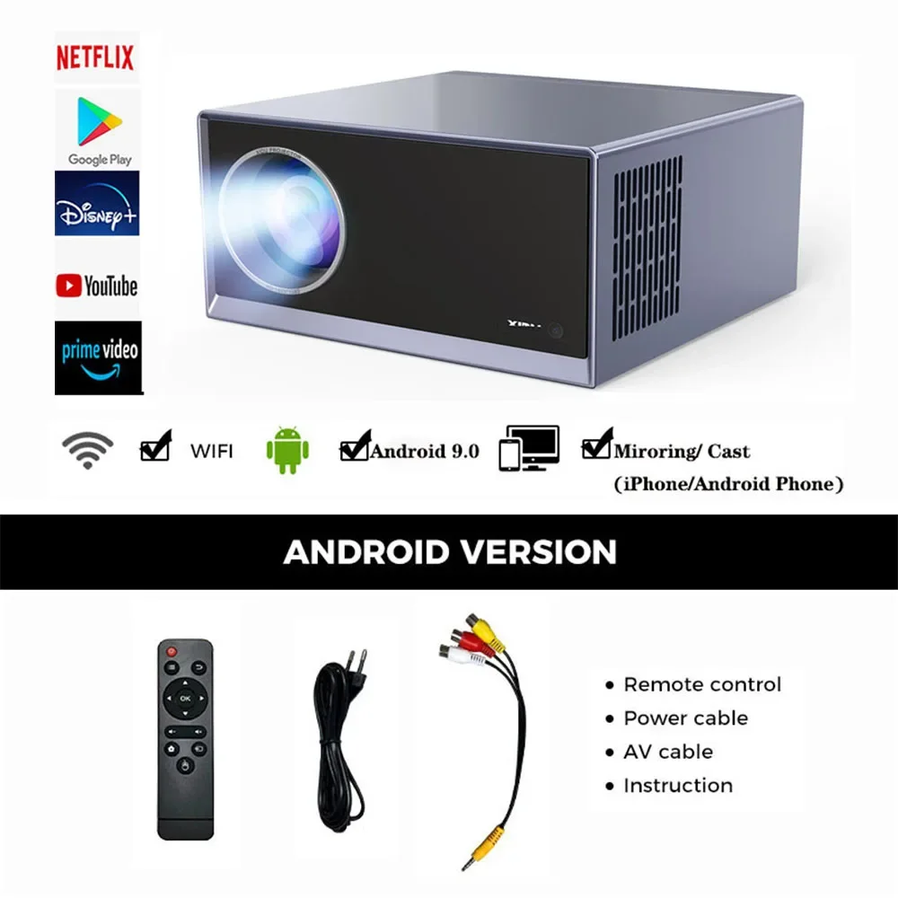 XIDU プロジェクター 4K対応 1080P フルHD 5GWi-Fi XIDU PhilBeam S1 Portable Projector, 5G, 1080P, 550 ANSI, 4K