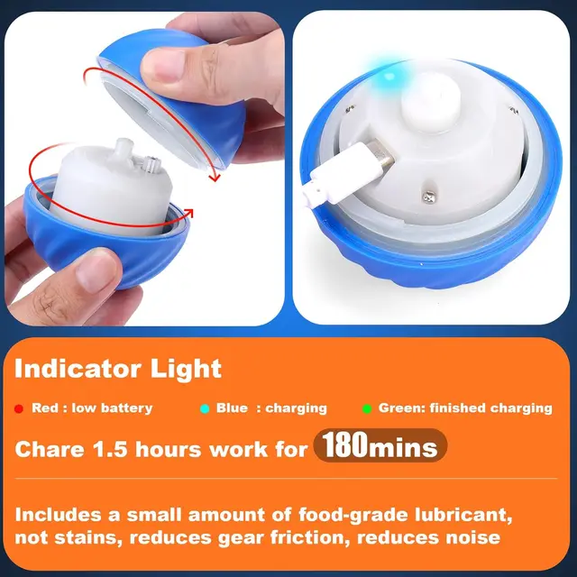 Interactive Dog Toys Moving Ball with Cover Self Rolling Dog Ball for Small/Medium/Large Dogs Automatic Dog Toys Keep Them Busy 5