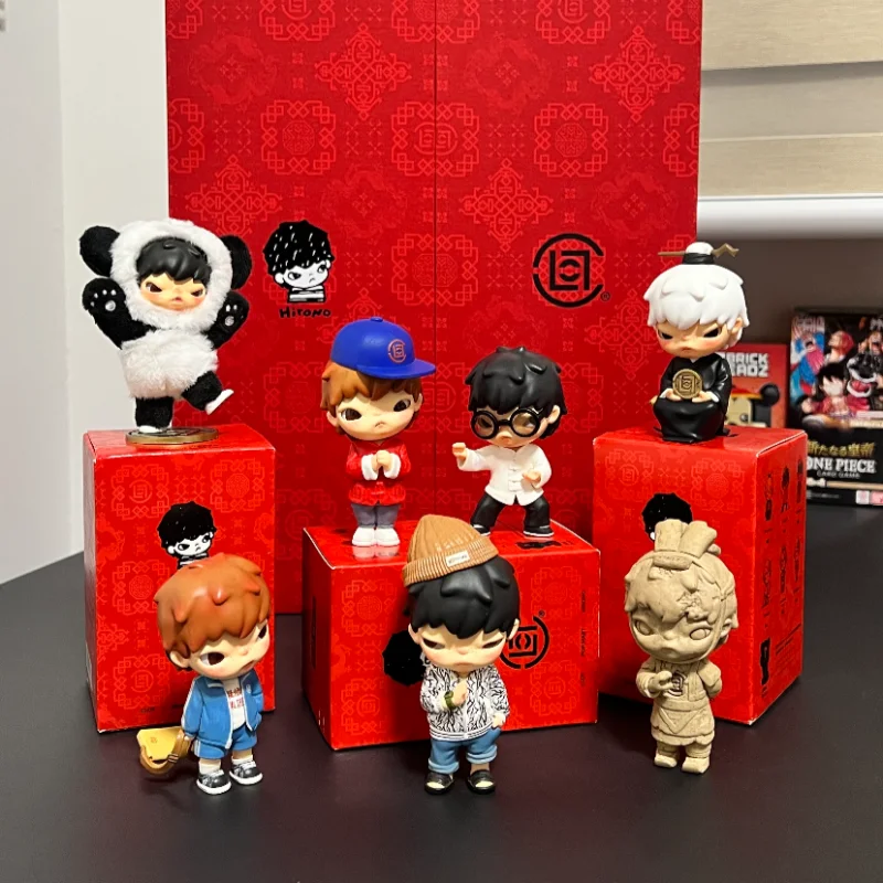 Genuine POP MART Hirono X CLOT Series Blind Box Caixa Anime Figure Desktop Ornaments Surprise Model Mystery Box Birthday Gift