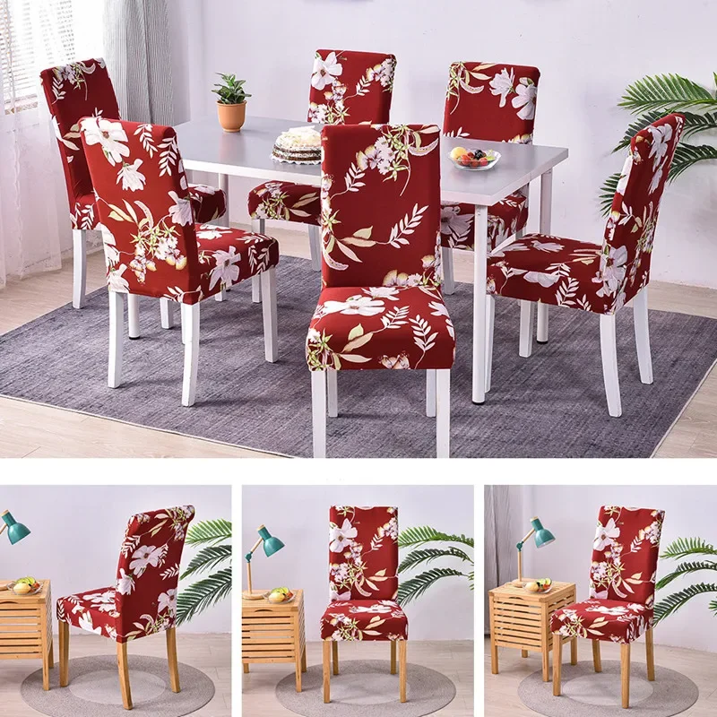 

Pastoral Flowers Birds Chair Cover Spandex Elastic Chair Slipcover Case Stretch Seat Cover for Home Hotel Banquet Living Room