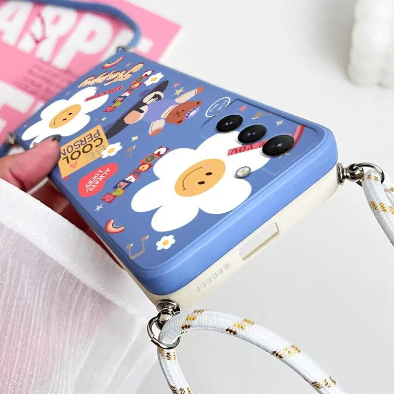 Slithering Bear Crossbody Lanyard Silicone Phone Case Cover