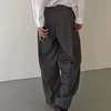 Men's Spring Season Japanese Style Casual Suit Pants Loose Fit Straight Leg Wide Leg Long Pants Luxury Draped Trousers Black 2