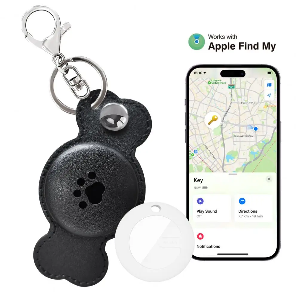 Pet GPS Tracker Smart Dog Cats Tracker Anti-lost Alarm Wireless Child Bag Wallet Key Finder Locator for IOS14.5/IPhone6S Above