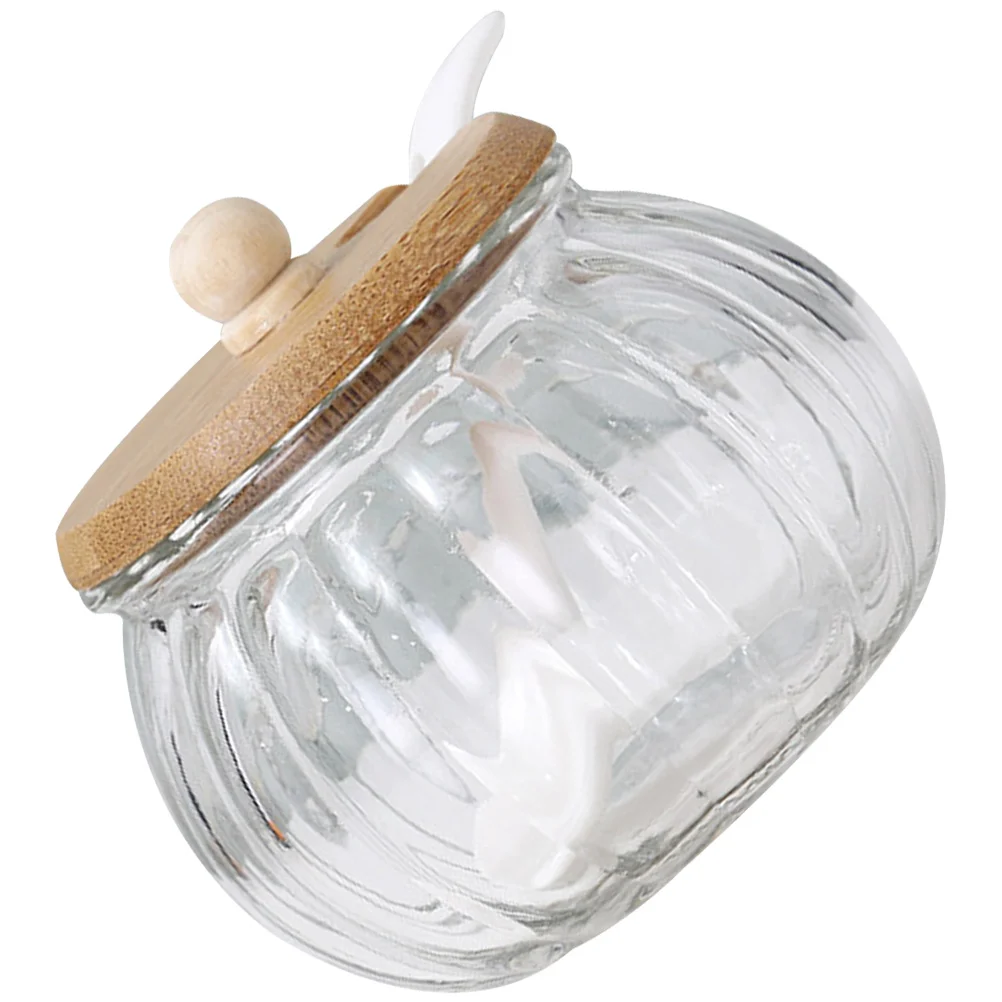 

Glass Cruet Food Jars Candy Buffet Containers Sugar Bowl Salt Pumpkin Dish Clear Holder Lid Storage Glass Jar