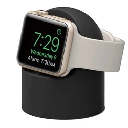 Durable Silicone Nightstand Mode Charger Stand (Black)