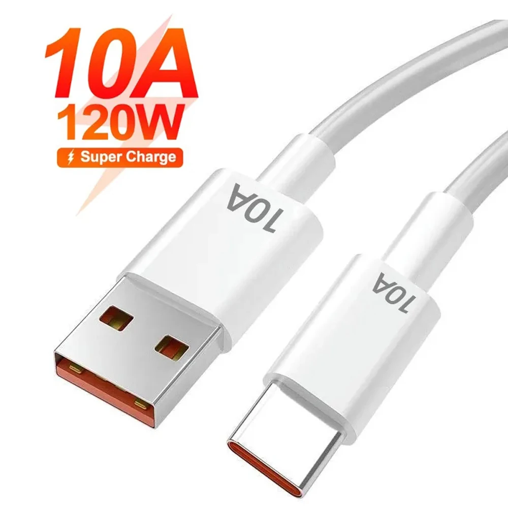 

UKGO 10A USB Type C Cable 120W Fast Charging Cable for Honor 50 Pro Huawei P50 Mate 40 USB C Cable Data Cable 0.25M/1M/1.5M/2M