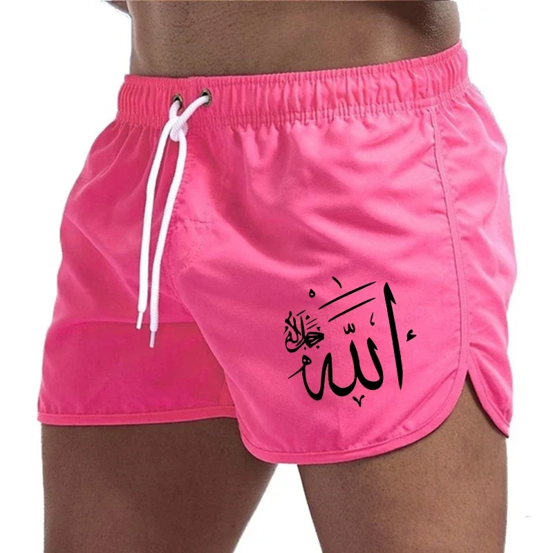 Allāh Printed Clothes Mens Board Shorts High Quality Breathable Quick Dry Beach Shorts Male Daily Sport Fitness Cycling Shorts 5