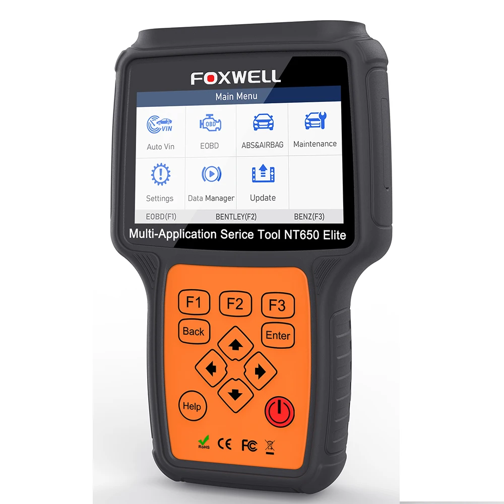 FOXWELL NT650 ELITE OBD2 Diagnostic Scanner FOR ABS  SAS EPB DPF Oil Reset 