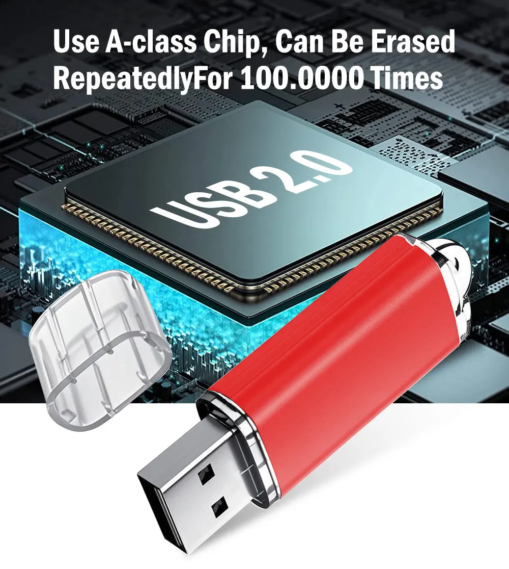 100개 묶음 USB 2.0 플래시 드라이브 128GB 도매 메모리 스틱 64GB 무료 맞춤형 로고 펜 드라이브 32GB USB2.0 펜드라이브 4GB USB 스틱