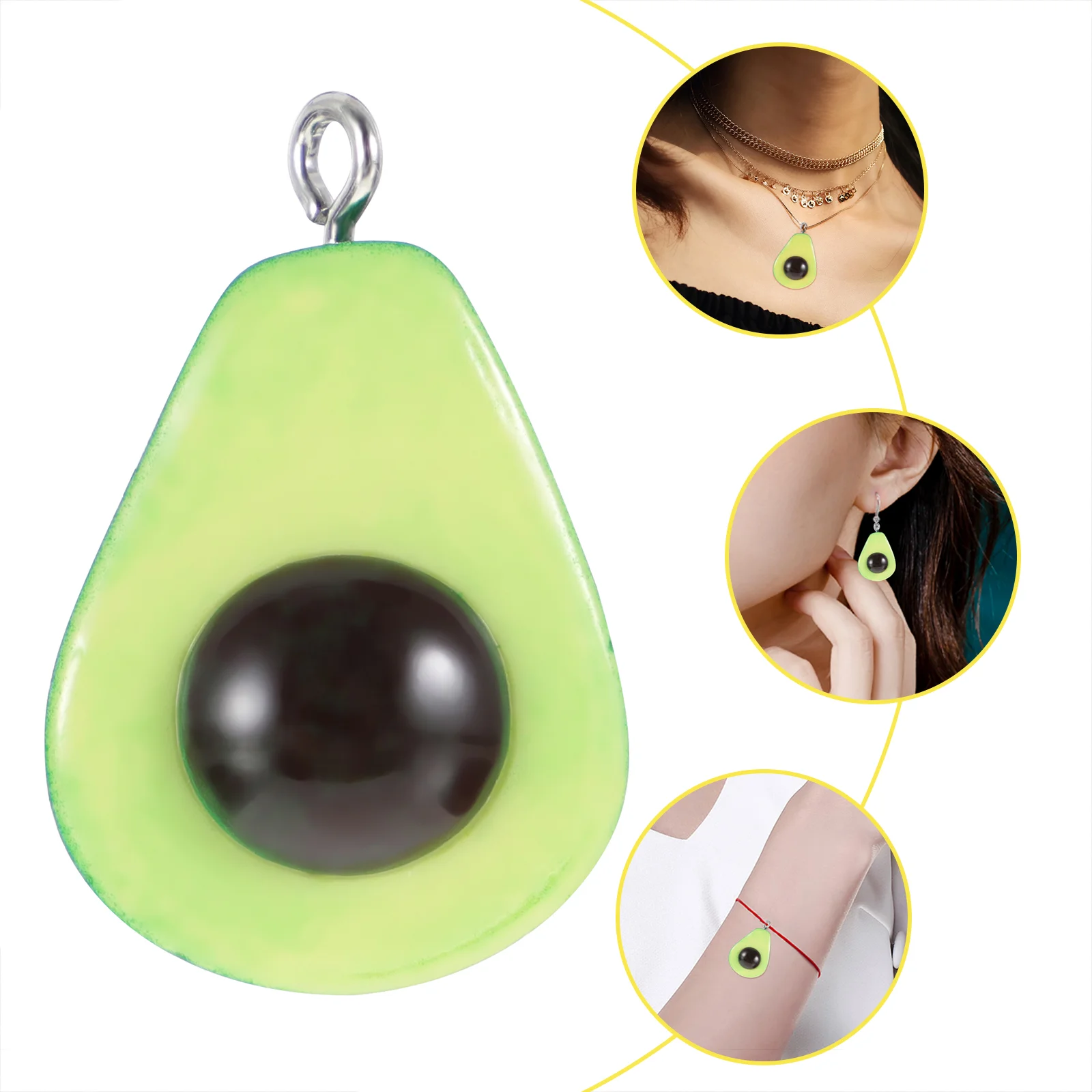 

20 Pcs Jewlery Avocado Pendant DIY Jewelry Making Charms Earrings Craft Bracelet