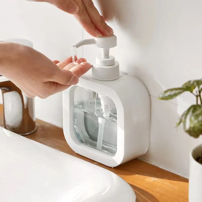 

Refillable Bathroom Empty Bottle Dispenser with Press Pump for Soap Shampoo Shower Lotion Portable Travel Hand Washing Bottle
