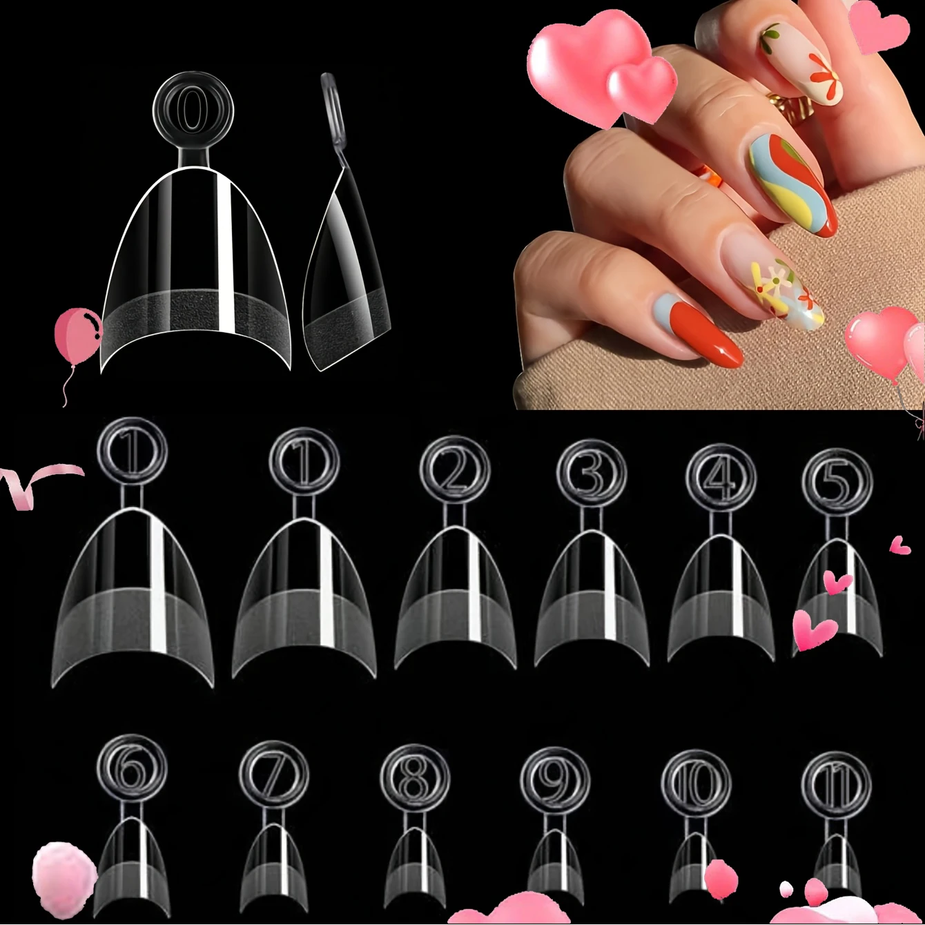 Fake Nails 120PCS Semi-frosted Short Almond Clear Whitening Nail Art Set Removable For Festivals Parties Dates