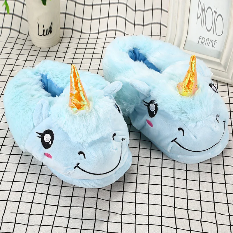 Unicorn Slippers House Shoes Women Cute Funny Slippers Girls Winter Shoes Classic Ladies Chanclas Mujer