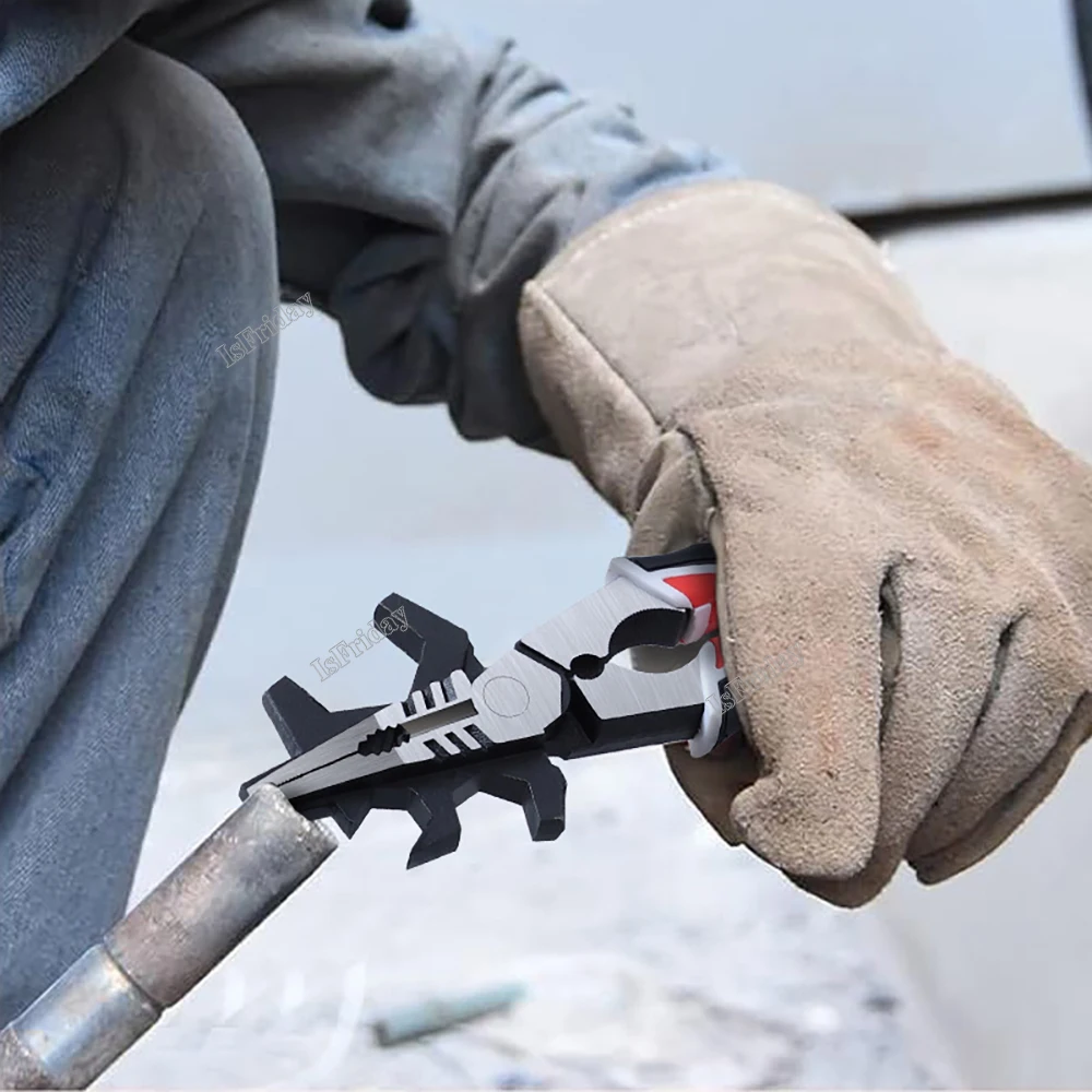 Multipurpose MIG Welding Pliers New Flat Mouth Pincers Wire Cutting Spring Loaded Installation Removing Wire Cutting welding accessories clamp