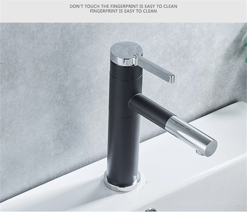 Description Picture 5 of itemModern Pull-out Bathroom Sink Faucet Telescopic Rotating Bathroom Faucet Home Vanity Kitchen Faucet Bathroom Accessories