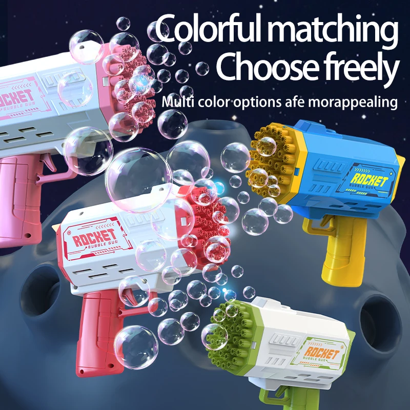 40 Hole Children's Bubble Gun Continuously Bubbles Outdoor Birthday Wedding (Excluding Bubble Liquid and Battery) 3
