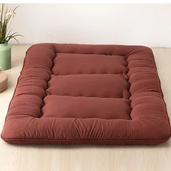 Colchón de suelo grueso plegable, cómodo, Color sólido, colcha familiar, Tatami suave de tamaño completo