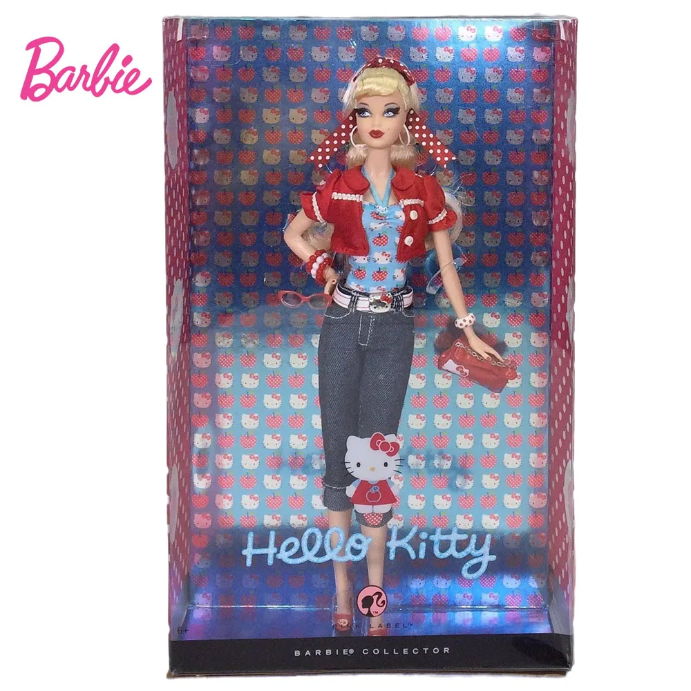 

Original Barbie Fashion Doll 2008 Hello Kitty Pink Label Collector Doll for Girls Toy Birthday Gift