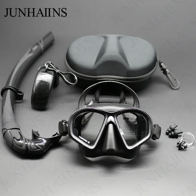 Snorkeling Diving Mask Set Foldable snorkel J-type with Camera Mount