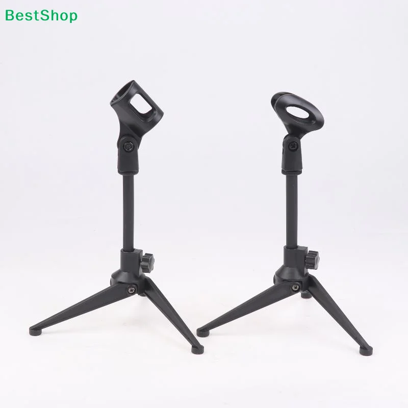 〔R〕데스크탑 마이크 삼각대 스탠드, 라이브 스트리밍, 녹음 및 노래방을 위한 미끄럼 방지 발이 있는 조절 가능한 미니 마이크 홀더
