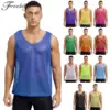 Mens Hollow Out Mesh Training Vest Team Sportswear Round Neck Sleeveless Tank Top for Basketball Gym Fitness Running Vests 1
