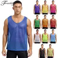 Mens Hollow Out Mesh Training Vest Team Sportswear Round Neck Sleeveless Tank Top for Basketball Gym Fitness Running Vests 1