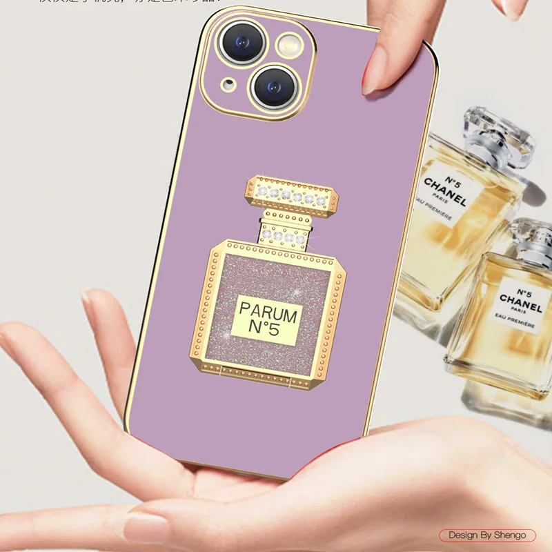 Glitter Perfume Bottle Mirror Folding Stand Case For Motorola Moto Edge 20 E20 E7 Plus E7Power E6S 2020 E7 Power Plating Cover