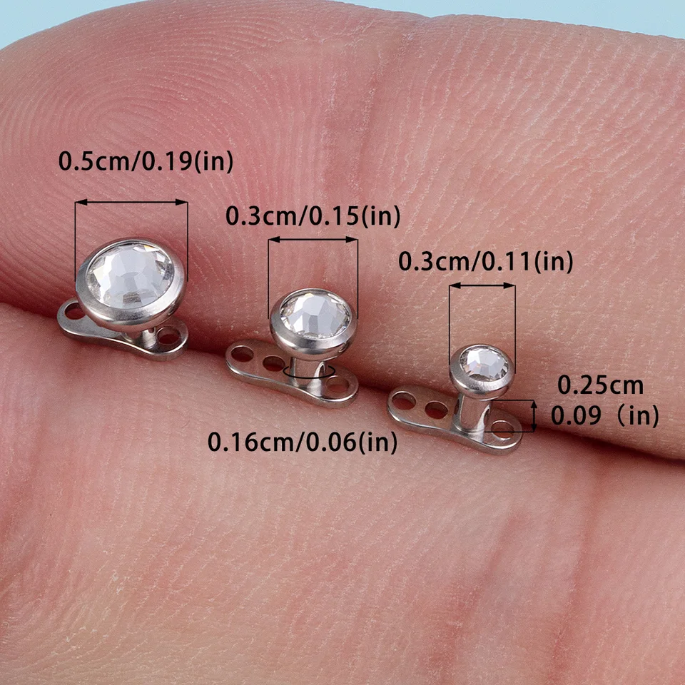 Jewelry Dermal Piercing Sizes Titanium Dermal Anchor Bezel Opal Disc –  Tulsa Body Jewelry