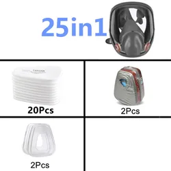 Multi-Use Full Face Mask with Wide Vision, Reusable for Paint, Welding, and Woodworking (25 in 1 Suit)
