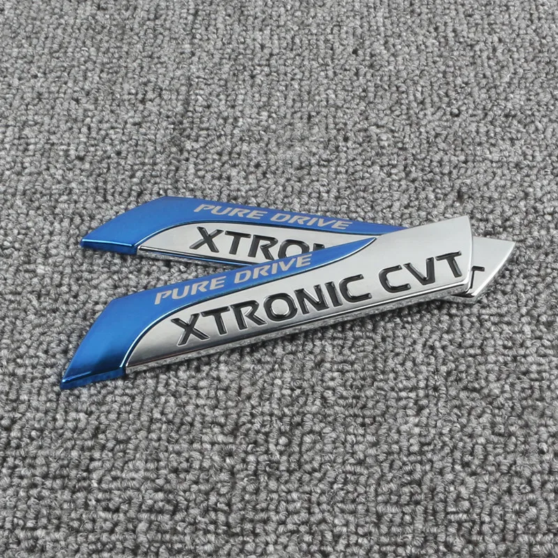 퓨어 드라이브 XTRONIC CVT 니스모 메탈 엠블럼 배지 테일 스티커, 닛산 캐시카이 X-트레일 쥬크 티나 티다 써니 노트 자동차 스타일링용