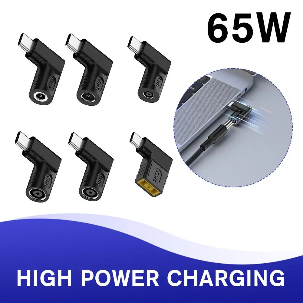 Thinkpad USB-C 고속 충전 케이블 변환기 사각형 PD 플러그 용 DC 남성 어댑터에 65W DC USB 유형 C 여성