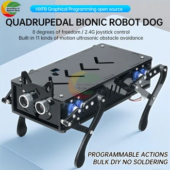 Bionic Mechanical Dog Bionic Intelligent Programming Development Robot Kit elettronico fai da te per animali domestici Programmazione grafica HXFB