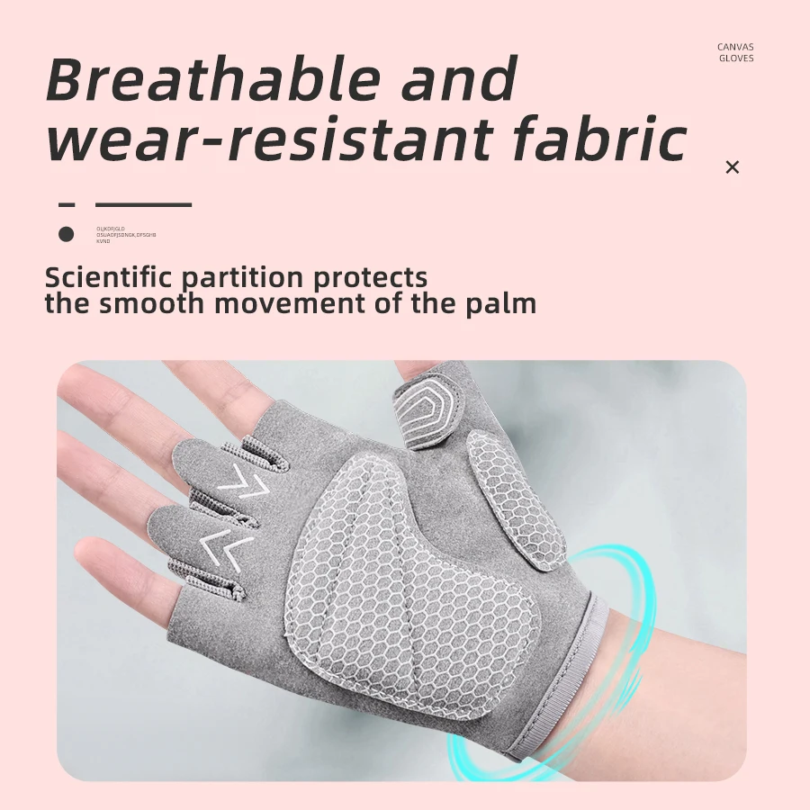 Cycling Gloves Pink Woman Half Finger GYM Gloves Bike Mitten 3D GEL Breathable Non-Slip Outdoor Sport Fitness Gloves 4