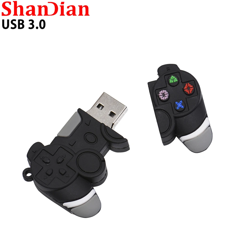 SHANDIAN hot sale UBS 3.0 flash drive 64GB Stick game handle pen drive 32GB 16GB 8GB 4GB pendrive usb stick free shipping