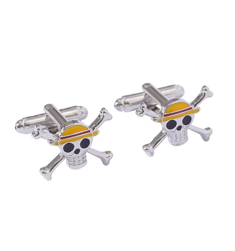 

Hot Sale New Fashion Pirate King Cufflinks Hat Skull Head Men's Business Wedding Sleeve Studs Suit Shirt Accessories Gifts