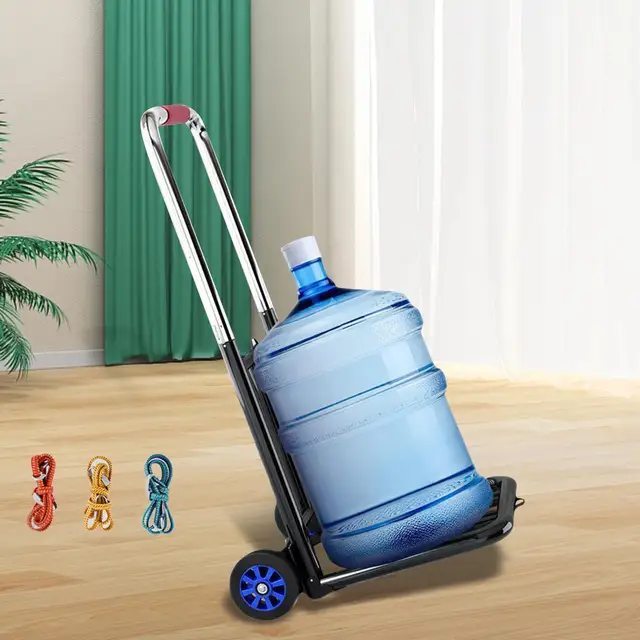 Összecsukható Kézi Teherautó -Közmű Poggyászkocsi Állítható, Kompakt Kocsi Irodai Utazáshoz - Image 3