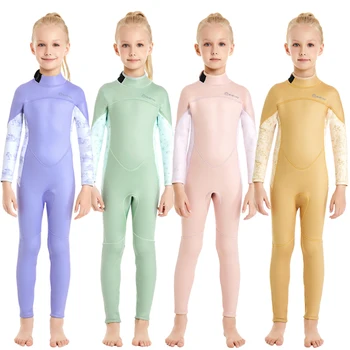 Kids Wetsuit 3mm Neoprene Diving Suit for Boys Girls Thermal Swimsuit for Swimming Surfing and Beach Keep Warm 1