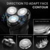 2 in 1 Men's Electric Shaver For Men Shaving Machine Beard Trimmer 3D Floating Blade Washable USB Recharge Hair Cutting Machine 4