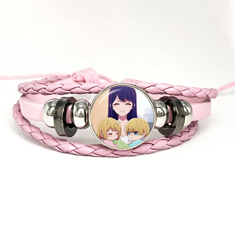 Anime Oshi No Ko Glass Leather Bracelets Cosplay Bracelet & Bangles