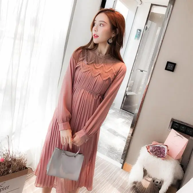Autumn Winter Knitted Maternity Sweaters Dress Clothes for Pregnant Women Fall Elegant Pregnancy Sweaters