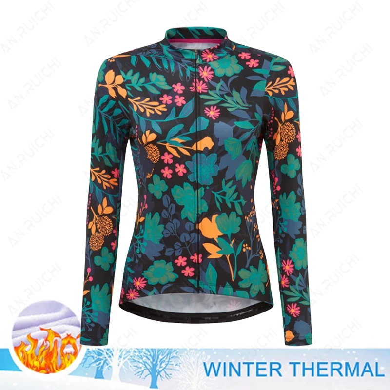 Winter Jacket Thermal Fleece Women's Cycling Jersey Clothing Mountain Outdoor Triathlon Wear Bicycle Clothes Ropa Ciclismo
