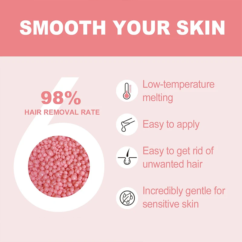 1000g/200g/50g Hard Wax Beans For Painless Hair Removal Portable Heating Machine Wax Melting PotHot Film Accessories Unisex