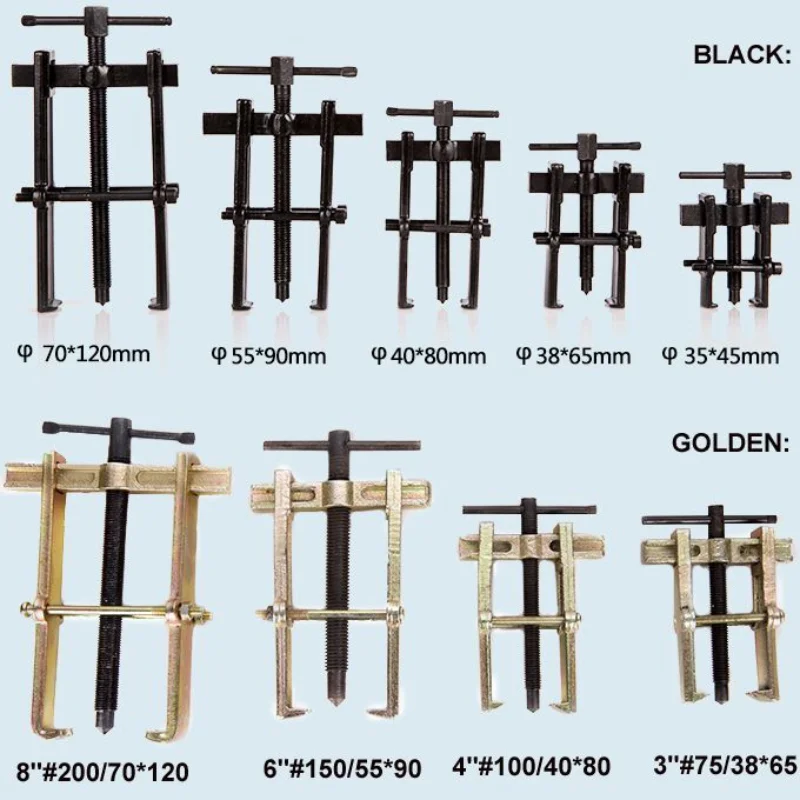 Stainless Steel Bearing 2" ~10" EU Type 2-Jaws Gearbox Transmission Bearing Axle Puller Tools Extractors Two-Grip Puller