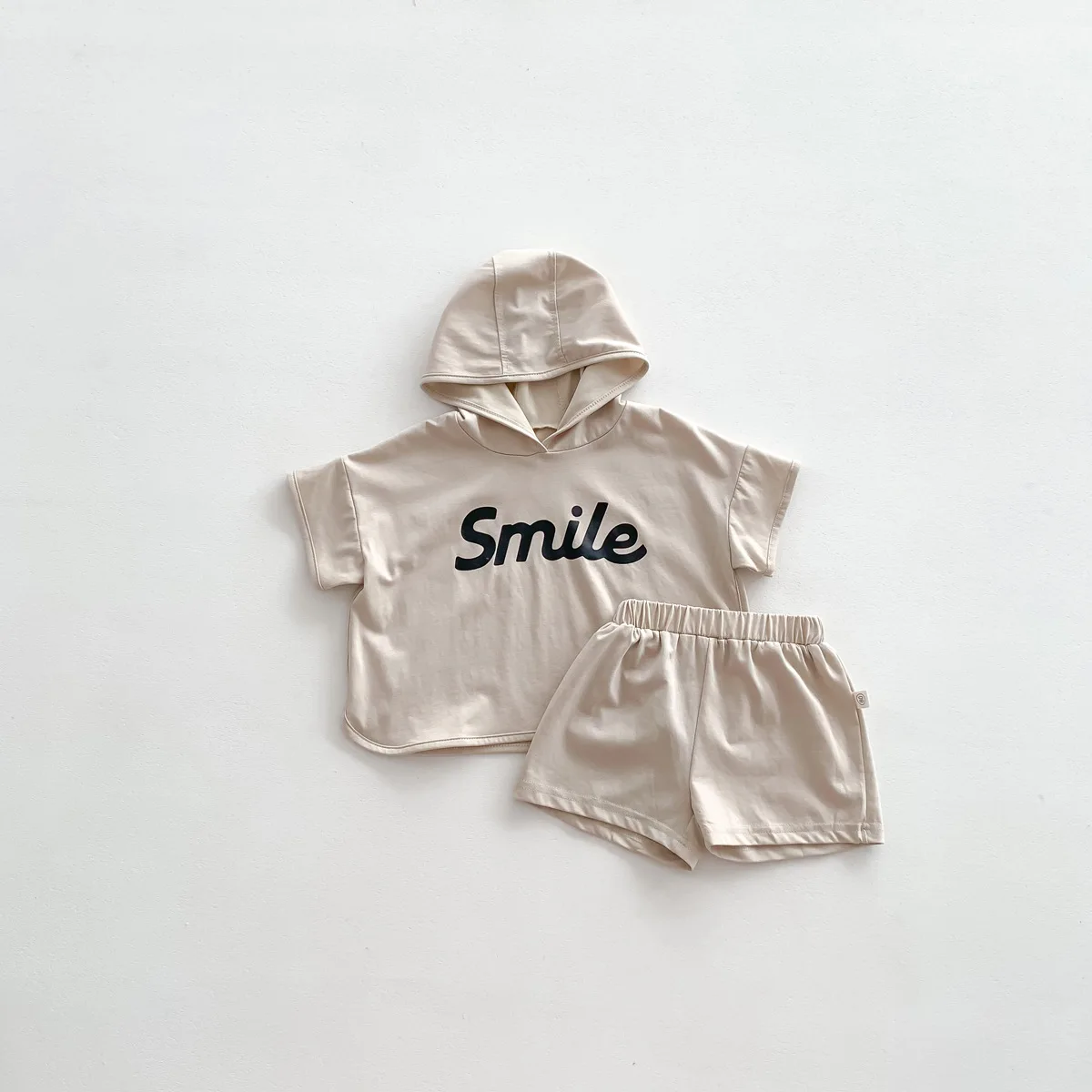 Boys Letter Print Tee And Shorts Set