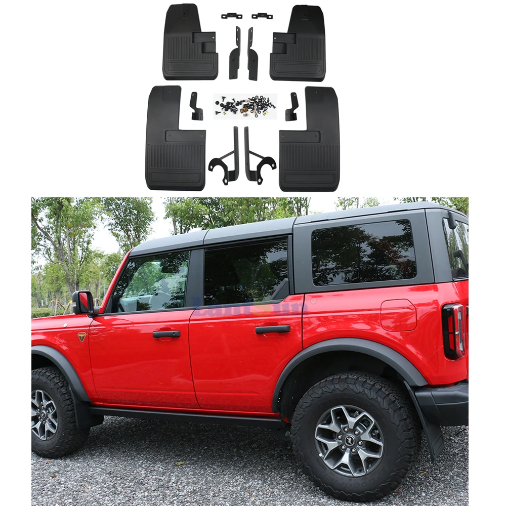 

Lantsun B1047 ABS black mud flaps for Ford for Bronco 2020+ 4 door