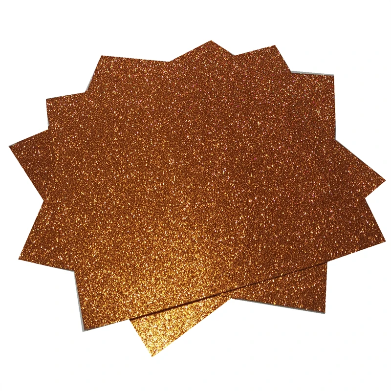 15 Sheets 300Gsm Orange Glitter Cardstock Paper Sized 12" x 12" Perfect For Scrapbooking, Crafts