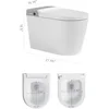 Smart Bidet Toilet with Remote Control，LED Display Aromatherapy System Warm Water & Dry Off Seat Flush Foot Sensor，Smart Toilet 2
