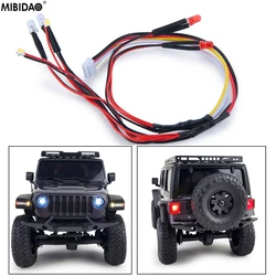 MIBIDAO RC Car Front & Rear LED Light Headlight Taillight For Kyosho Mini-Z 4X4 Jeep Wrangler Unlimited Rubicon 1/24 RC Crawler