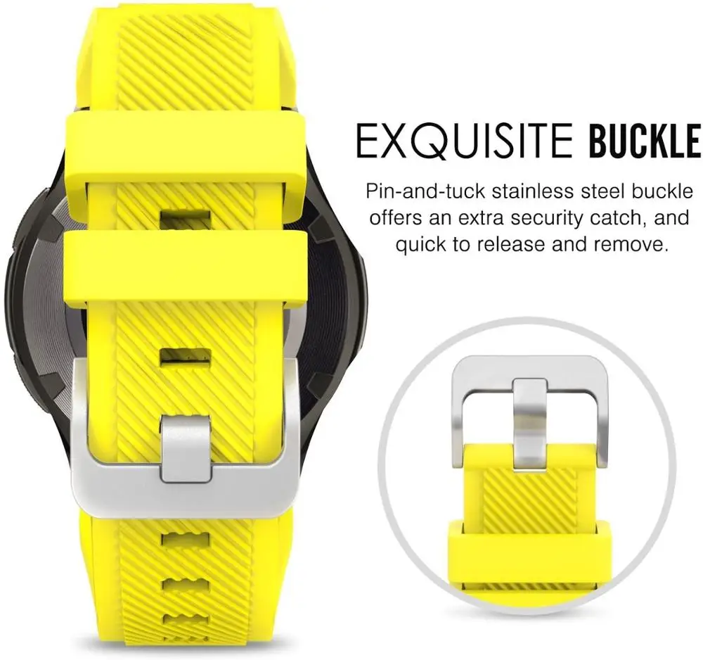 Silicone Smartwatch Replacement Band, 20mm/22mm – Versatile Style & Comfort