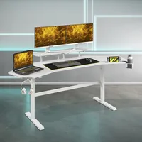 Gaming Desk with Shelves & Accessory Holder, Modern Computer Desk with Storage – Compact Design for Small Spaces 1